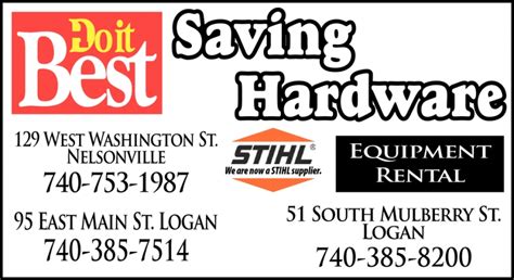 skid steer rental savings hardware logan|saving hardware in logan ohio.